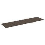 vidaXL Chaise longue avec coussin taupe Bois de teck solide