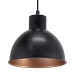 Eglo lampe suspendue truro 1 noir et cuivre 49238