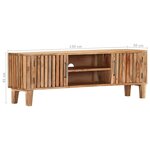 vidaXL Meuble TV 130 x 30 x 45 cm Bois d'acacia massif