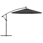 vidaXL Tissu de remplacement pour parasol déporté anthracite 300 cm