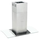 vidaXL Hotte îlot 90 cm Acier inoxydable 756 m³/h LED