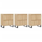vidaXL Buffets 3 Pièces Chêne sonoma Bois d'ingénierie