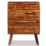 vidaXL Armoire latérale Bois de Sesham massif 60 x 35 x 76 cm