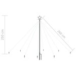 vidaXL Lumières d'arbre de Noël Intérieur/Extérieur 400 LED 2 5 m