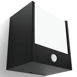 Applique cube détecteur macaw ir ip44 led h13 cm - noir
