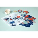 Pochette de 60 feuilles Origami 3 formats animaux marins