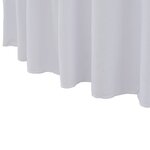 vidaXL Nappes élastiques de table avec jupon 2 Pièces 150x74 cm Blanc