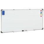 vidaXL Tableau blanc magnétique Blanc 110x60 cm Acier