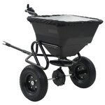 vidaXL Distributeur de sel remorqué PVC et acier 125 x 74 x 79 cm 45 L