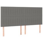 vidaXL Lit à sommier tapissier avec matelas Gris foncé 180x200cm Tissu