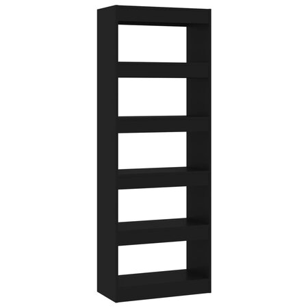 vidaXL Bibliothèque/Séparateur de pièce Noir 60x30x166 cm Aggloméré