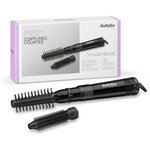 BABYLISS 668E - Brosse soufflante 300W - 2 brosses 22mm : poils souples/picots rigides - 2 températures - Format compact - Noir