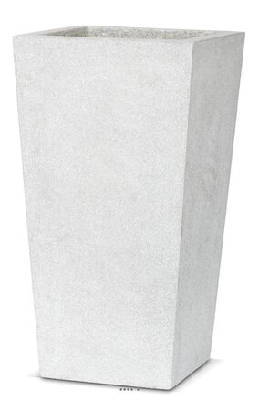 Bac en pures fibres mora ext. Carré évasé l41 x 41 x h90 cm gris clair - dimhaut: h 90 cm - couleur: gris ciment