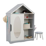 Dress Up Armoire et vanité blanc gris