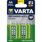 VARTA Pack de 6 batteries rechargeables Accus AA 2100 mAh 1,2V Ni-Mh