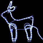 vidaXL Décoration de Noël d'extérieur Renne et traîneau 252 LED
