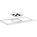 vidaXL Plaque de cuisson à induction 4 brûleurs Verre 77 cm 7000 W