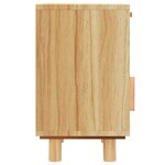 vidaXL Tables de chevet 2 Pièces Marron Bois pin massif et rotin naturel