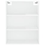 vidaXL Buffet haut Blanc brillant 69 5x34x180 cm Bois d'ingénierie