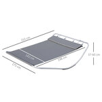Bain de soleil transat de jardin bascule 2 personnes hamac 2 12 x 1 75 x 0 6 m gris