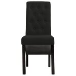 vidaXL Chaises à manger lot de 4 noir tissu