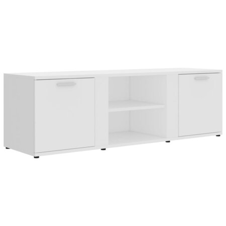 vidaXL Meuble TV Blanc 120x34x37 cm Aggloméré
