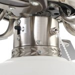 vidaXL Ventilateur de plafond orné avec lumière 82 cm Marron foncé