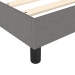 vidaXL Lit à sommier tapissier avec matelas Gris foncé 180x200cm Tissu