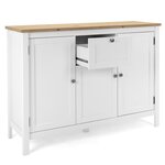 Commode en bois blanc nature 120x90x40cm