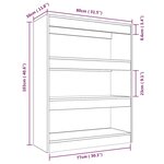 vidaXL Bibliothèque/Cloison Sonoma gris 80x30x103 cm Bois ingénierie