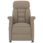 vidaXL Fauteuil de massage électrique Taupe Similicuir daim