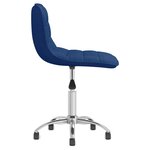vidaXL Chaise pivotante de salle à manger Bleu Tissu