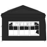 vidaXL Tente de réception pliable avec parois Noir 3x6 m