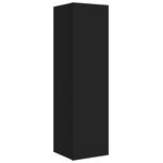 vidaXL Ensemble de meubles TV 4 Pièces Noir Bois d'ingénierie