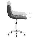 vidaXL Chaises pivotantes à manger lot de 2 Gris clair Tissu