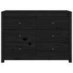 vidaXL Armoire latérale Noir 100x40x72 cm Bois de pin massif