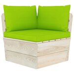 vidaXL Canapé palette à 2 places de jardin avec coussins Bois d'épicéa