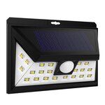 Projecteur solaire applique murale delta 45 noir plastique 250lm