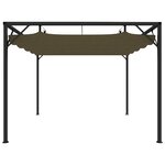 vidaXL Chapiteau de jardin avec auvent rétractable 3x3m Taupe 180 g/m²