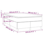 vidaXL Lit à sommier tapissier avec matelas Taupe 120x200 cm Tissu