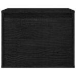 vidaXL Meubles TV 3 Pièces Noir Bois massif de pin