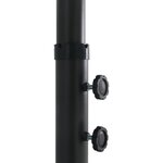 vidaXL Parasol d'extérieur et poteau en aluminium 460 x 270 cm Noir