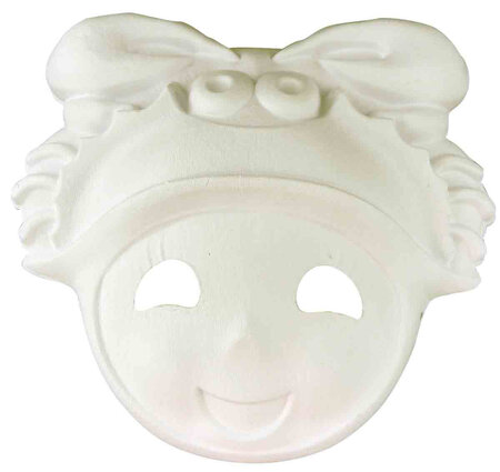 Masque enfant fillette en papier comprimé 24 x 26 cm élastique