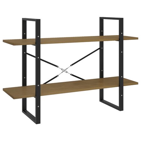 vidaXL Bibliothèque à 2 niveaux Marron 100x30x70 cm Bois de pin massif