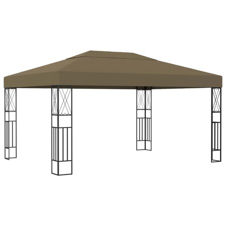 vidaXL Tonnelle 3x4 m Taupe Tissu