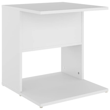 vidaXL Table d'appoint Blanc 45x45x48 cm Aggloméré
