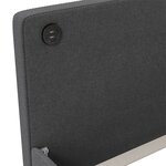 vidaXL Lit avec éclairage USB Gris foncé Tissu 90x200 cm