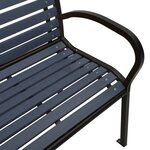vidaXL Banc double de jardin 251 cm acier et WPC noir