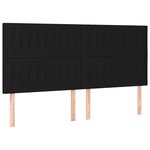 vidaXL Lit à sommier tapissier avec matelas Noir 180x200 cm Tissu