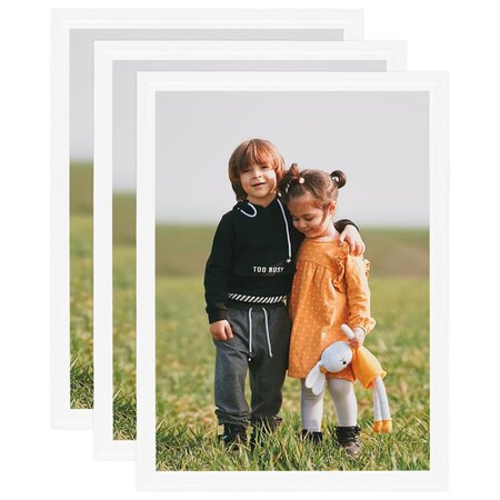 vidaXL Collage de cadres photo 3 Pièces de mur table Blanc 70x90 cm MDF